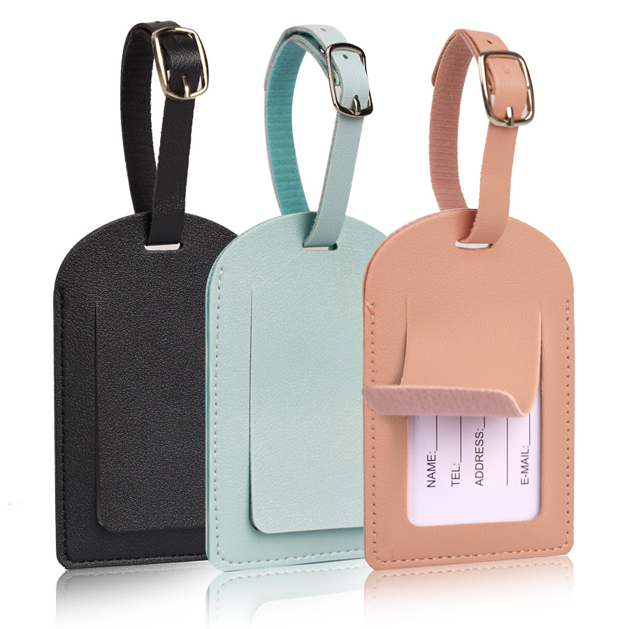 Travel Accessories Must Have - Women Men Luggage Tags PU Leather
