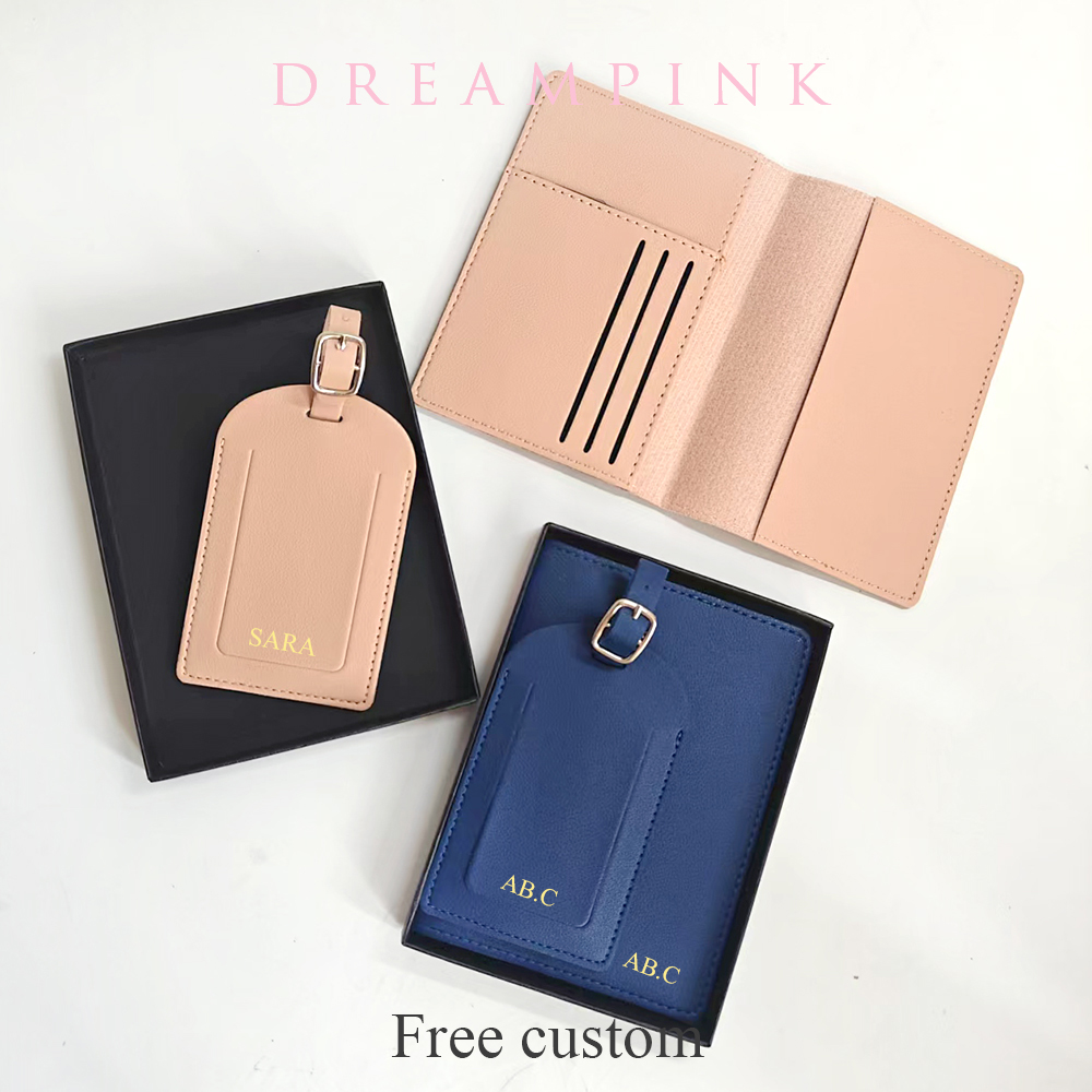 Travel Accessories Gift Set - Free Personalisation Initials Travel Passport Holder
