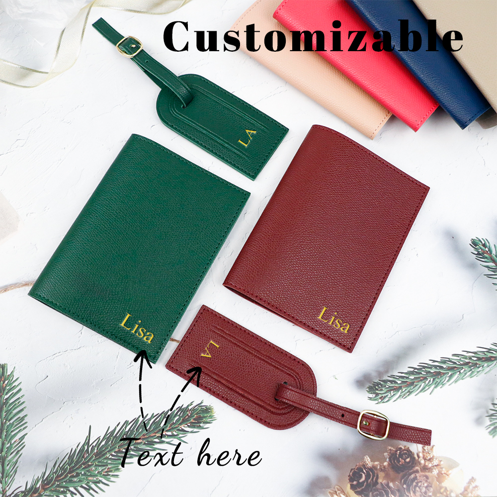 Travel Accessories Gift Set - Customized letter pu leather anti-loss luggage