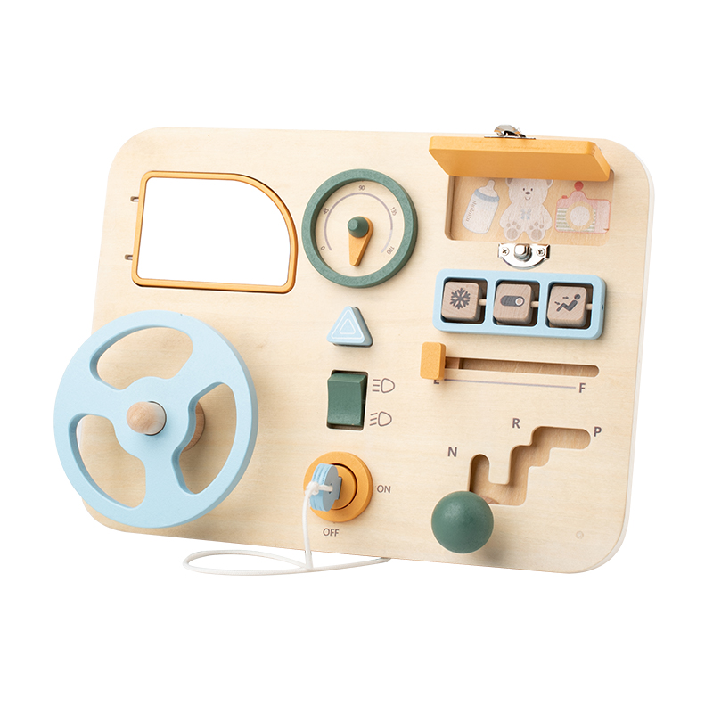 Travel Accessories Toddler - Montessori Toy Steering Wheel Wooden Busy