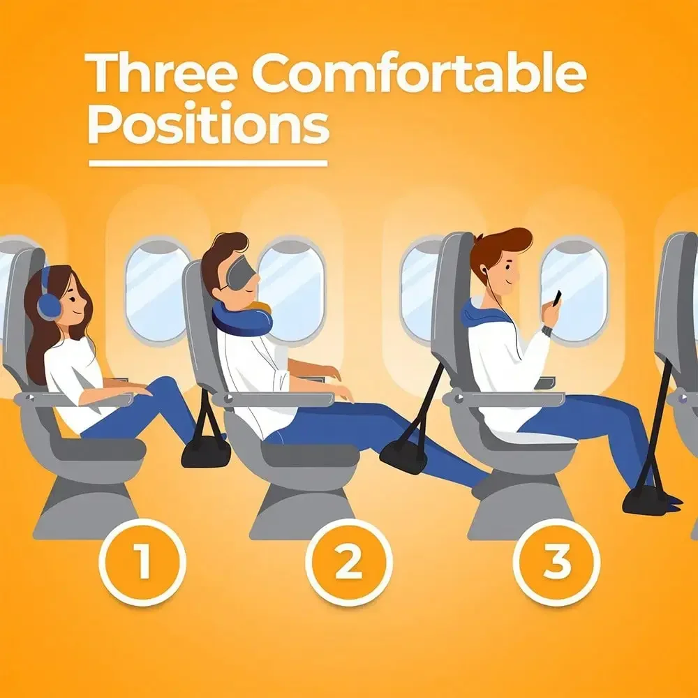 Travel Accessories For Kids - Travel Rest Hanging Footstool with Adjustable