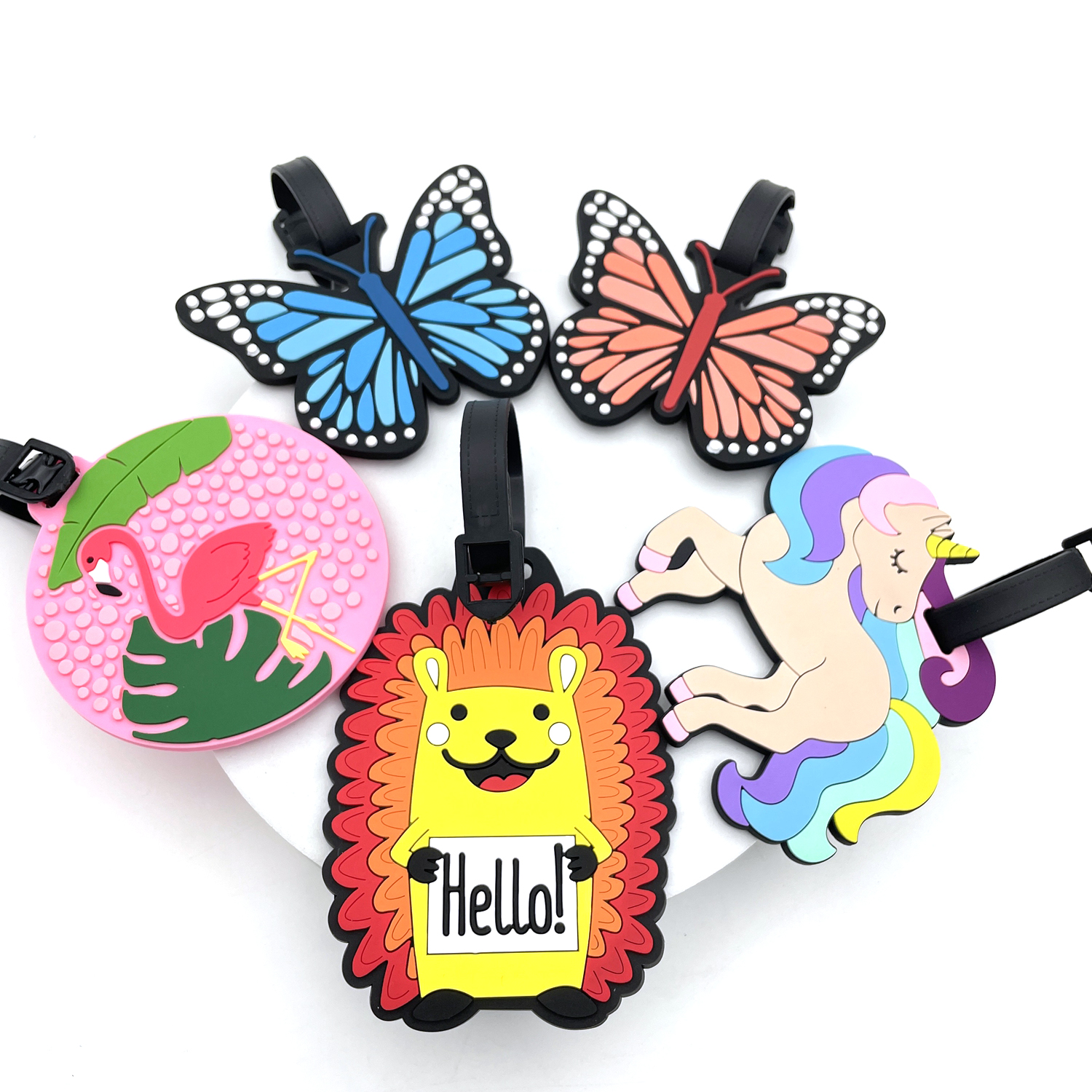 Travel Accessories For Kids - 1PC PVC Soft Rubber Luggage Tags