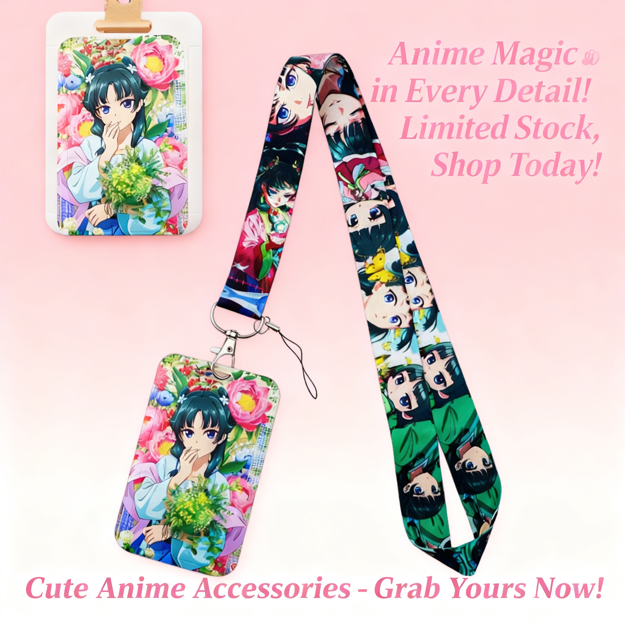 Travel Accessories Must Have - Cute Anime Girl Lanyard Neck Strap