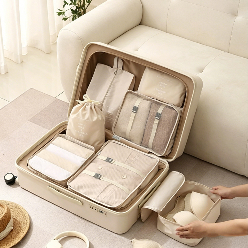 7-Piece Packing Cubes Set - Tr - đánh giá và giá Travel Accessories Gift Set
