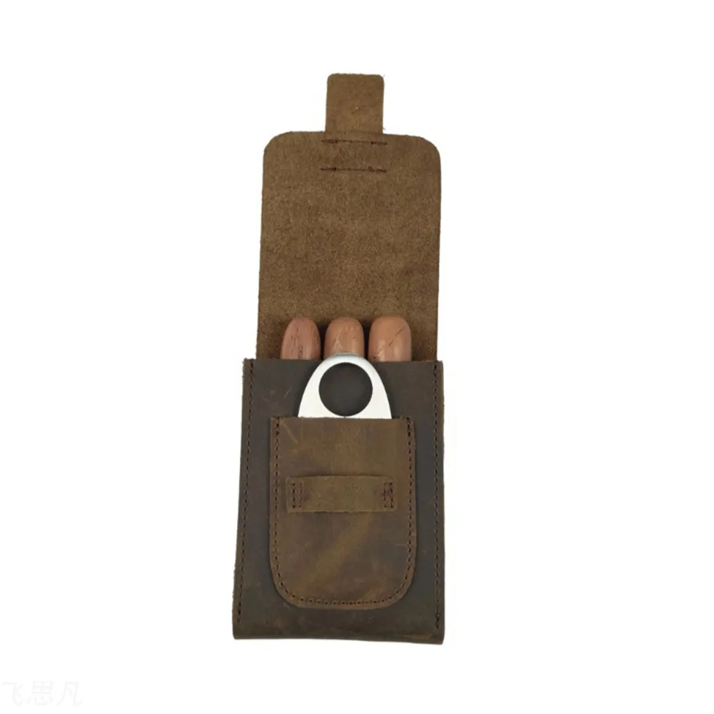 Genuine Leather Cigar Case 3 C - đánh giá và giá Travel Accessories Gifts For Men