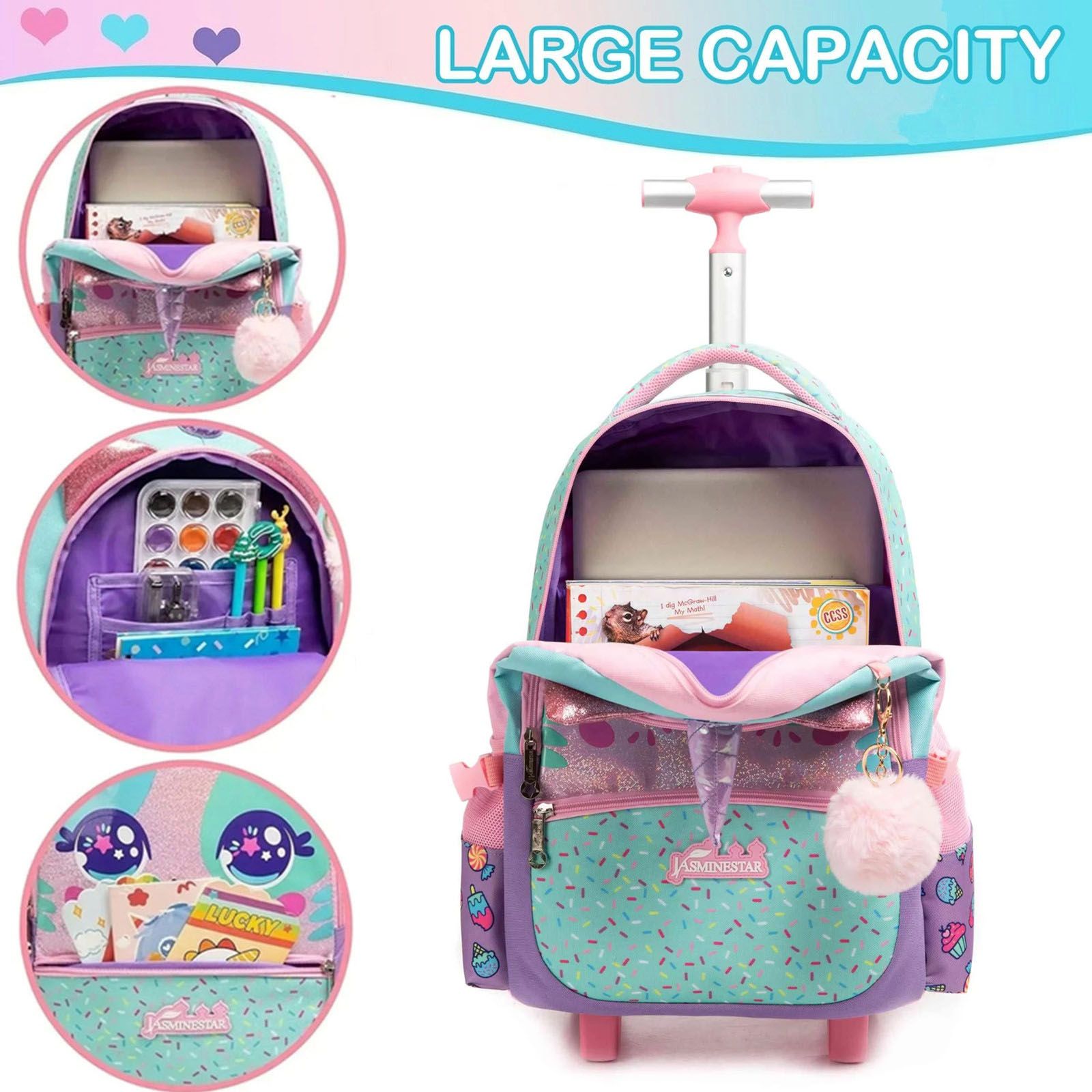 3PCS Cute Rolling Backpack for - đánh giá và giá Travel Accessories Toddler