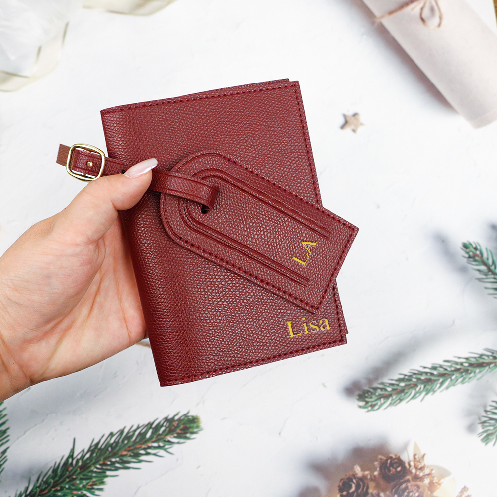 Customized letter pu leather a - đánh giá và giá Travel Accessories Gift Set