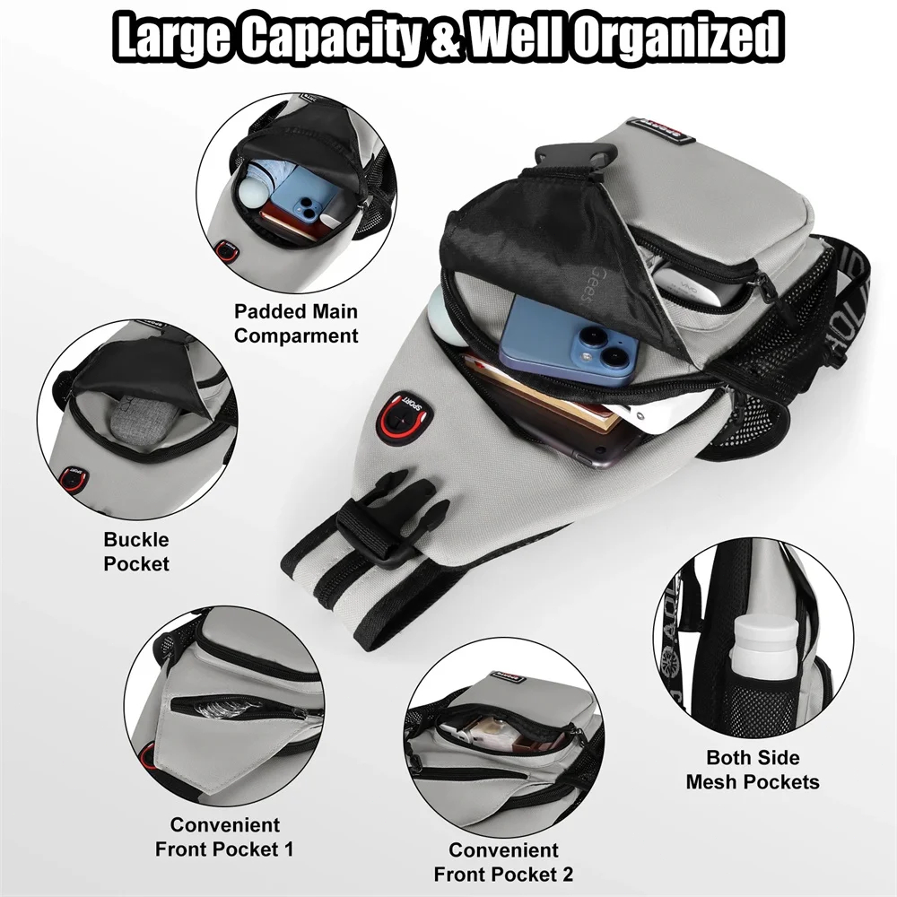 Multi-pocket Casual Chest Bag  - đánh giá và giá Travel Accessories For Men