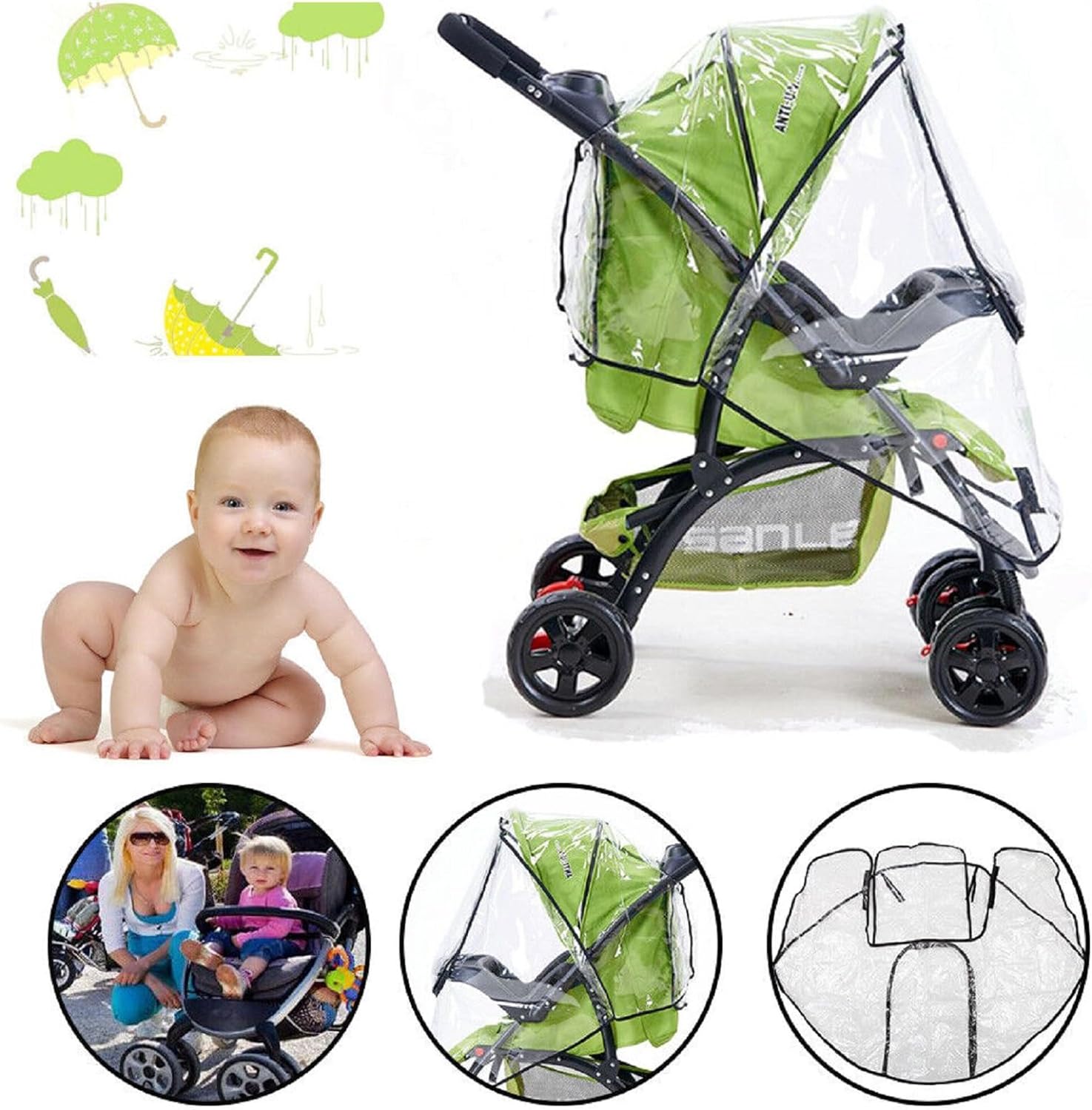 Baby Stroller Rain Cover, Univ - đánh giá và giá Travel Accessories With Baby