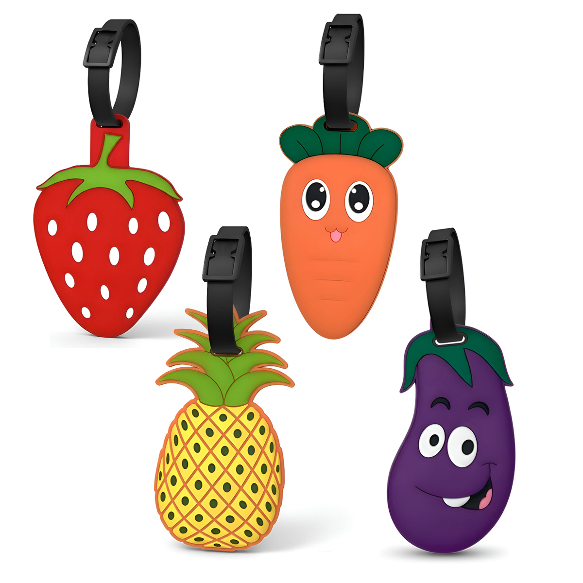 Strawberry eggplant carrot pin - đánh giá và giá Travel Accessories For Kids