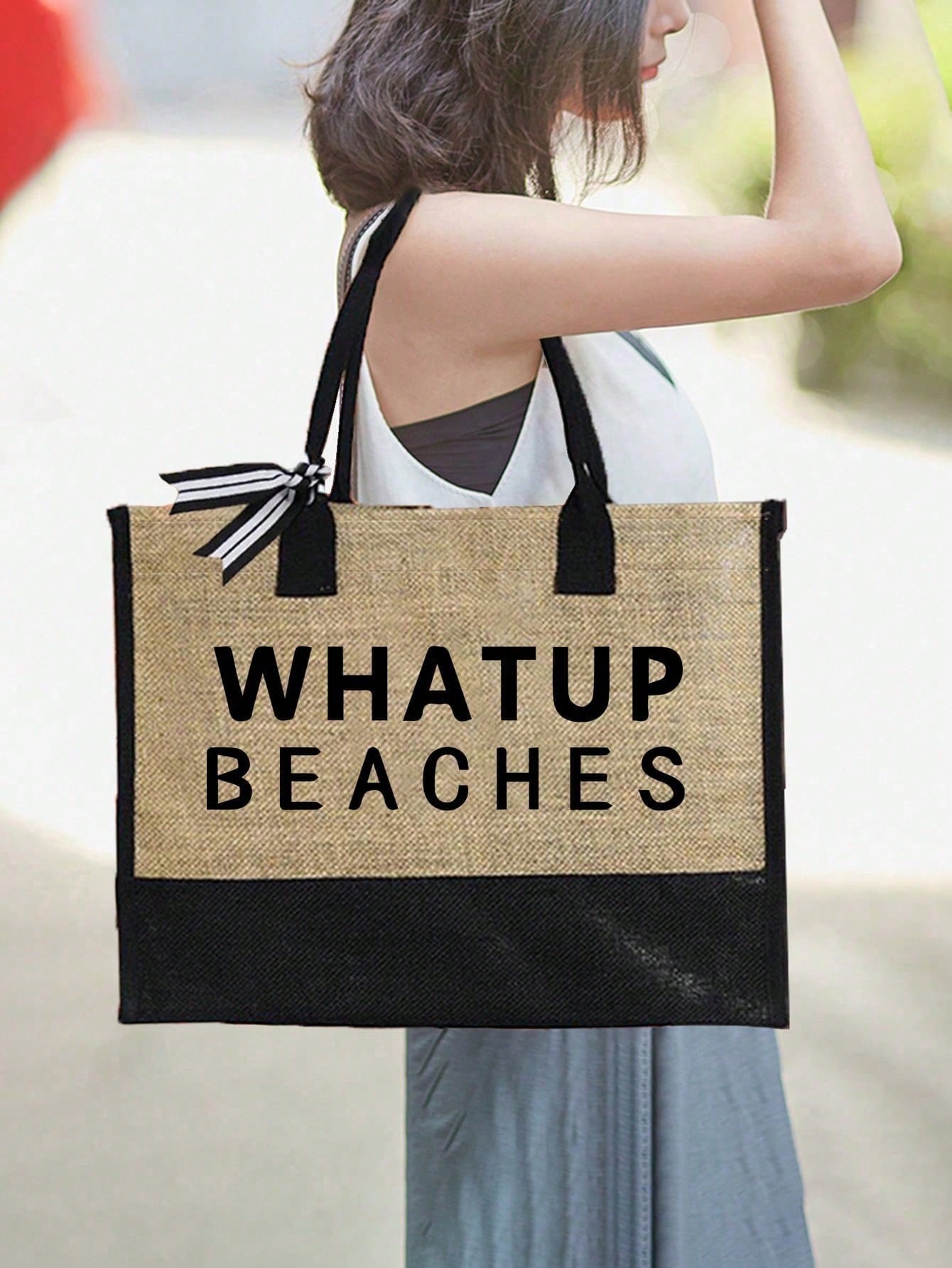 1 Set Beach Tote Bag For Women - đánh giá và giá Travel Accessories Gift Set