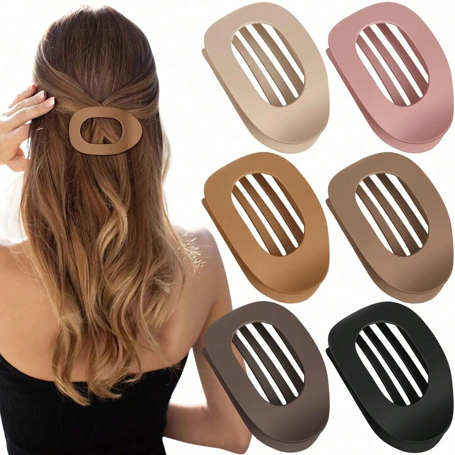 3pcs/6pcs Flat Round Hairclips - đánh giá và giá Travel Accessories Gift Set