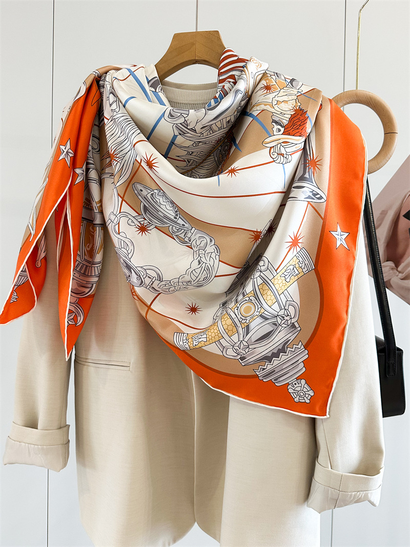 Luxury Brand Scarf Large Silk  - đánh giá và giá Travel Accessories Must Have