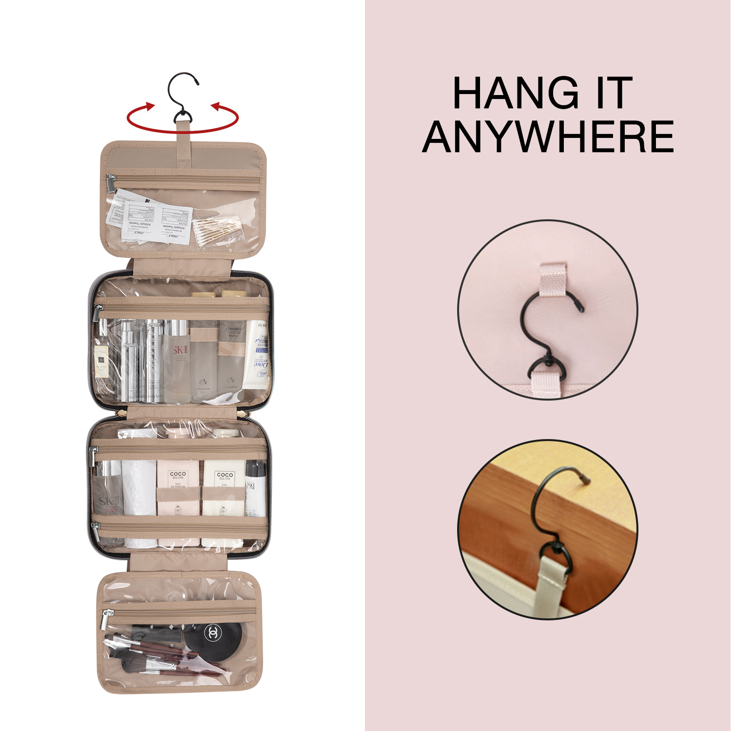 BAGSMART Toiletry Bag Cosmetic - đánh giá và giá Travel Accessories Bag
