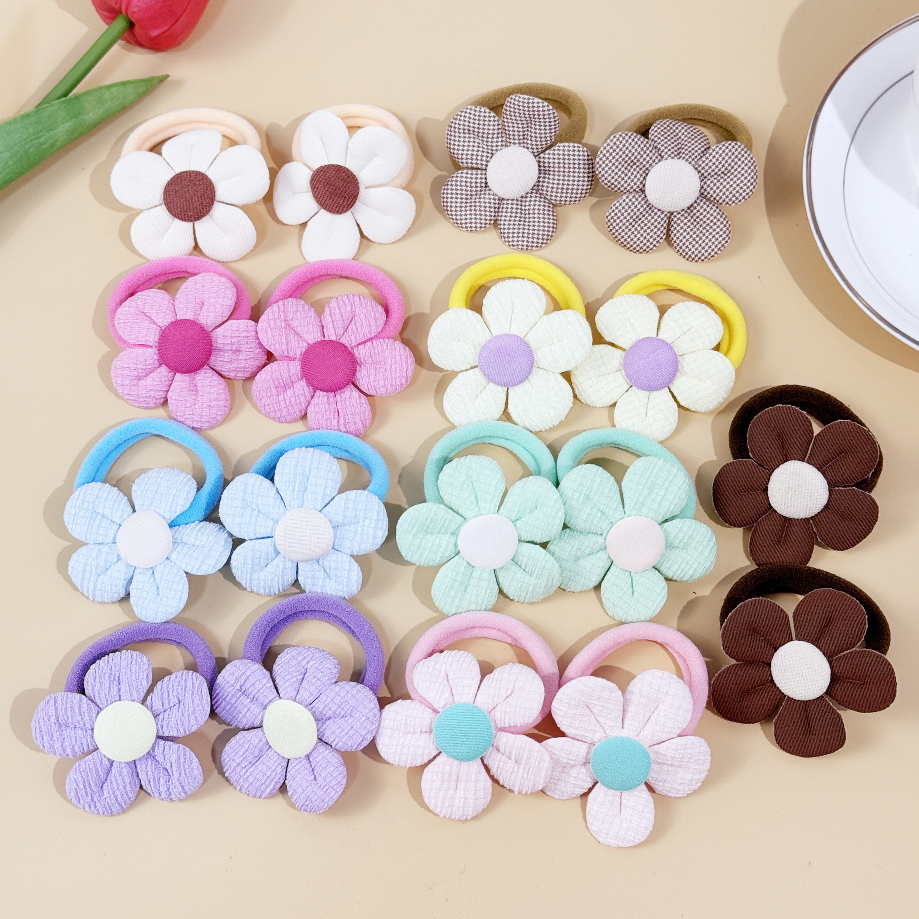 18pcs Sunflower Hair Ties Kids - đánh giá và giá Travel Accessories For Kids