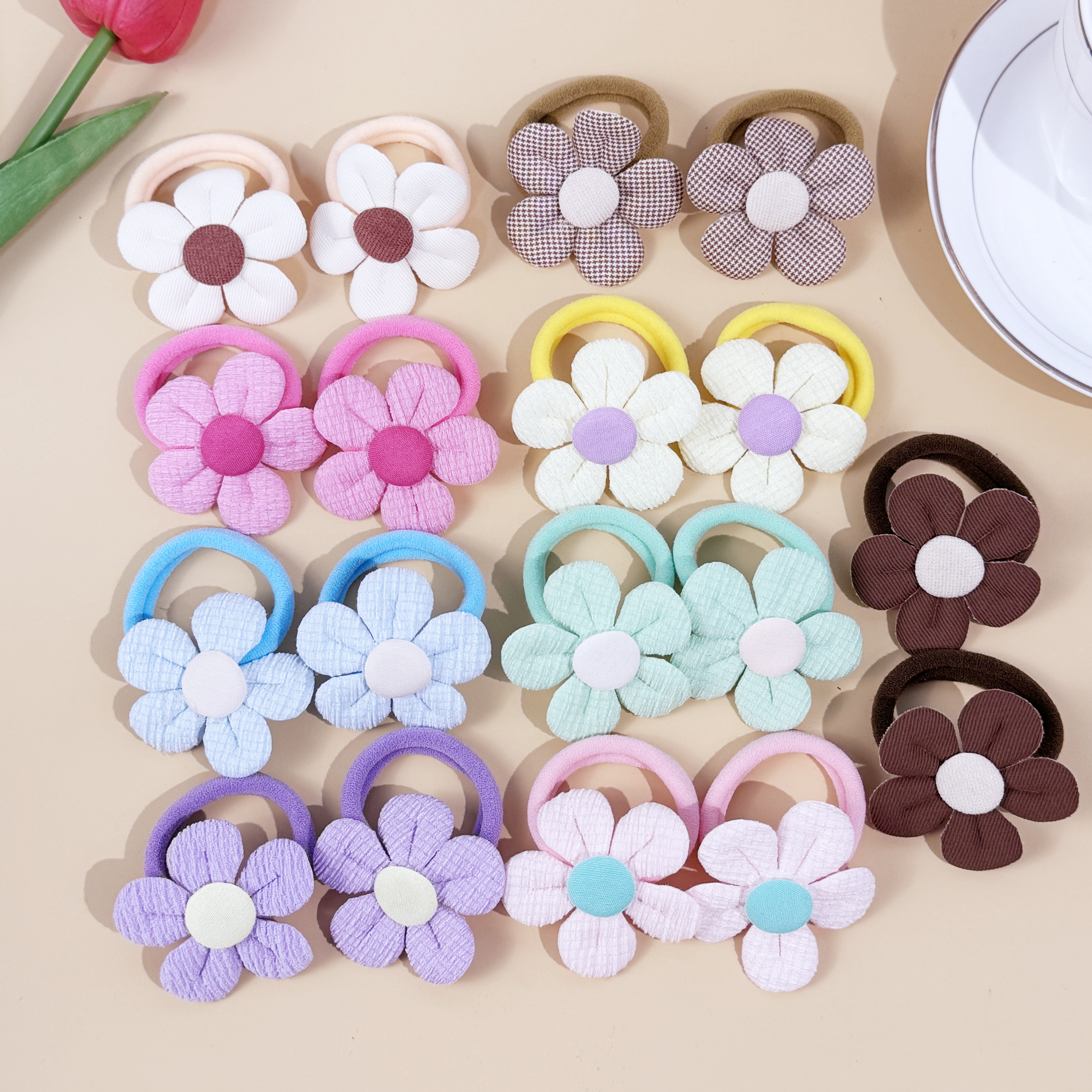 18pcs Sunflower Hair Ties Kids - đánh giá và giá Travel Accessories For Kids