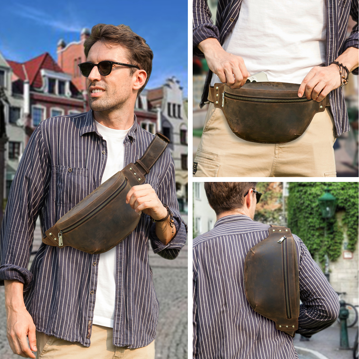 CONTACT'S Genuine Leather Wais - đánh giá và giá Travel Accessories For Men