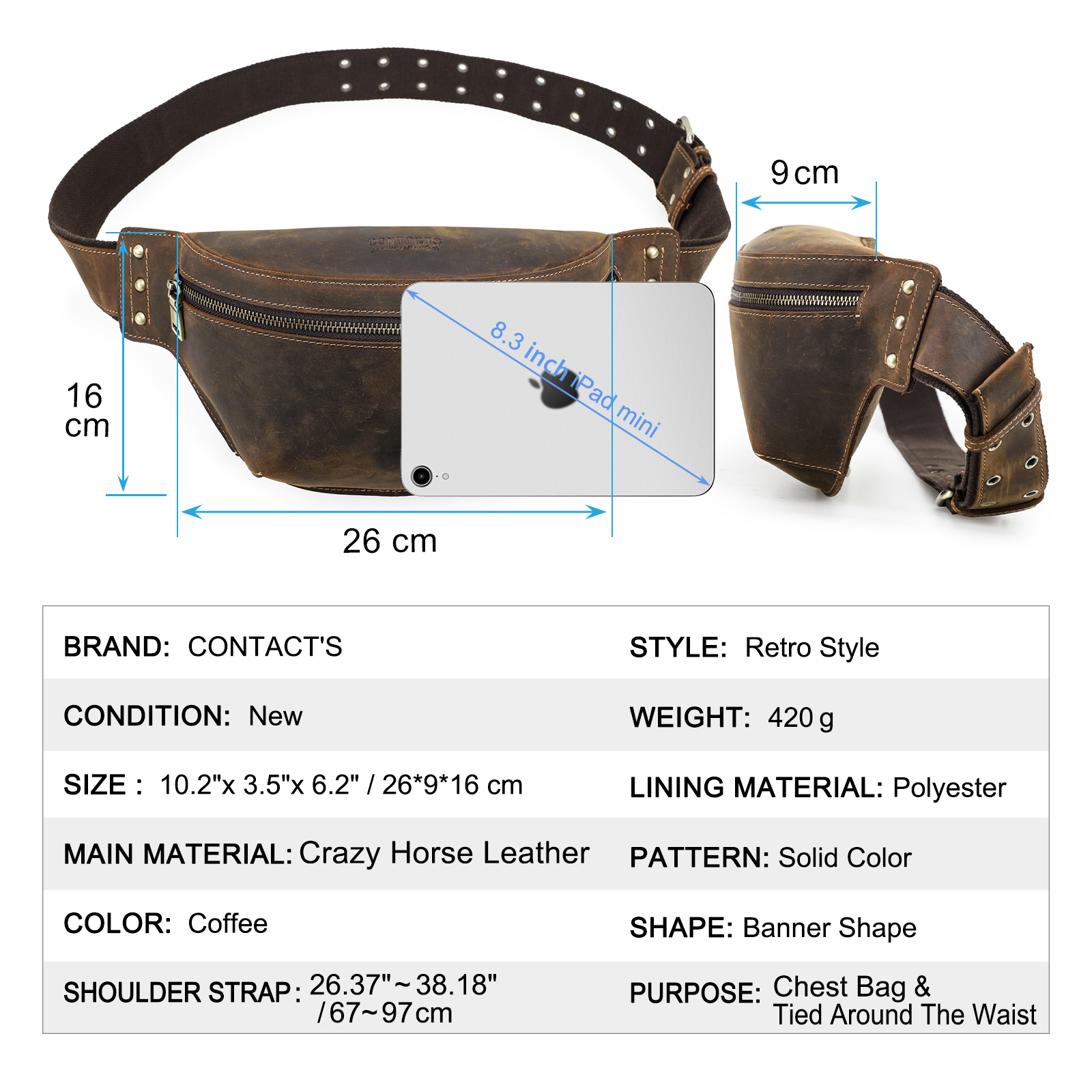 CONTACT'S Genuine Leather Wais - đánh giá và giá Travel Accessories For Men