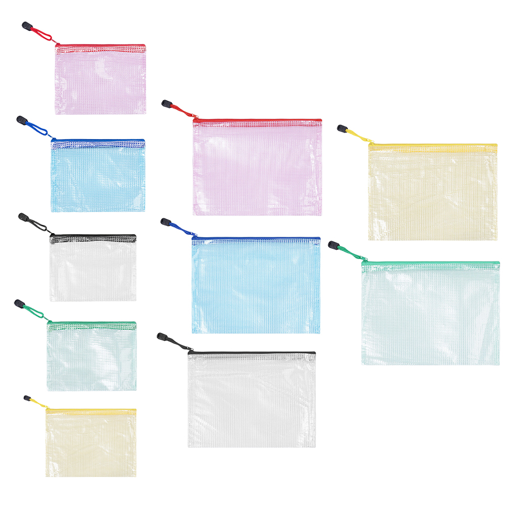 10Pcs Mesh Zipper Pouch A5 A6  - đánh giá và giá Travel Accessories Must Have
