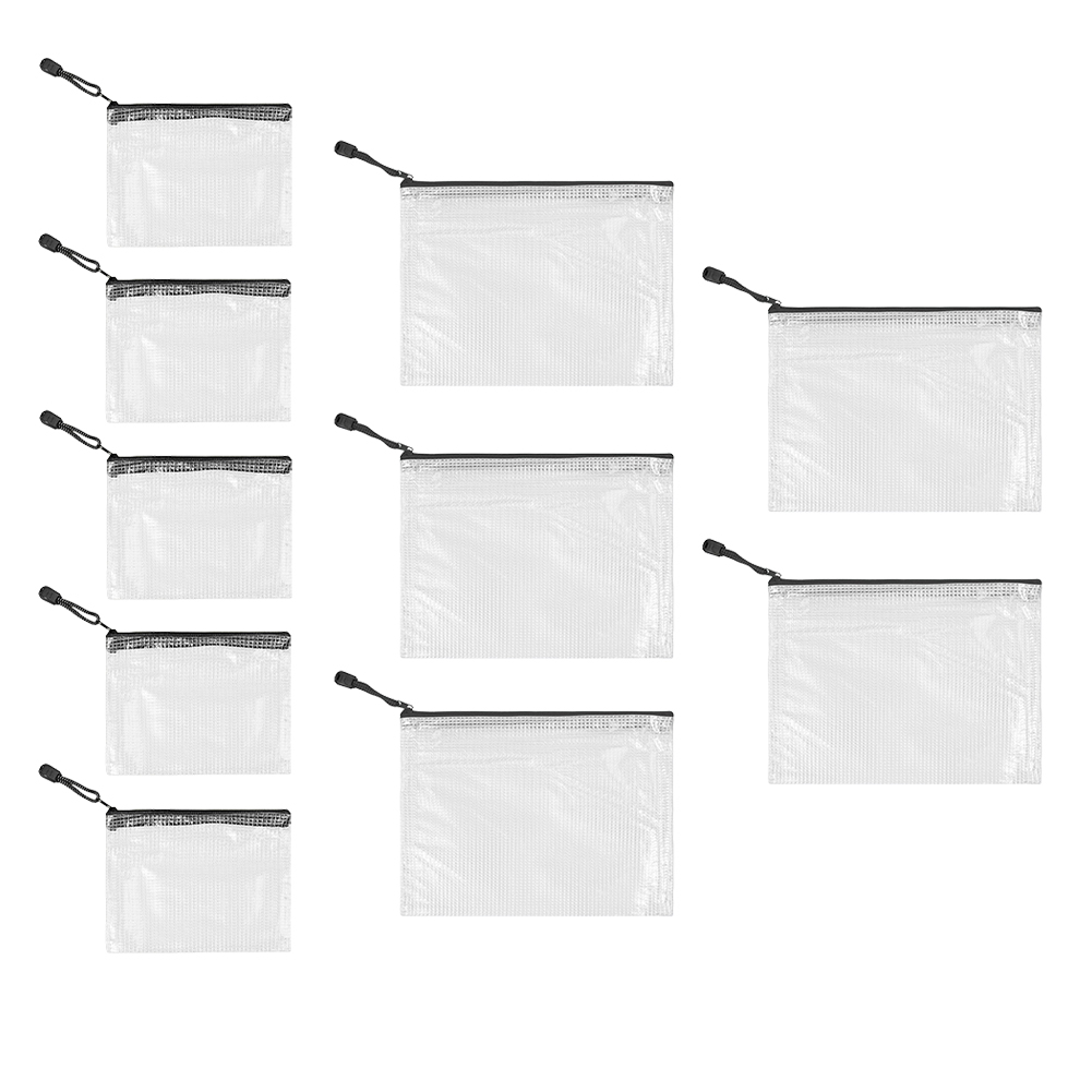 10Pcs Mesh Zipper Pouch A5 A6  - đánh giá và giá Travel Accessories Must Have