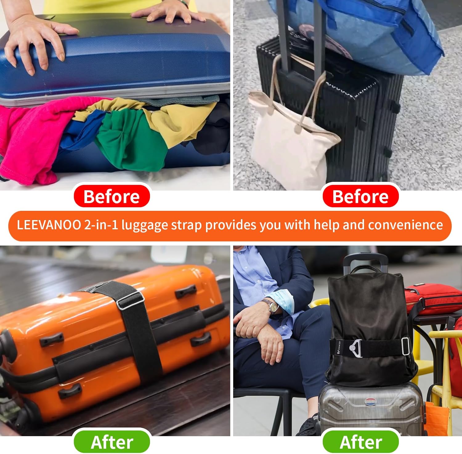 Luggage Strap for Suitcases 2- - đánh giá và giá Travel Accessories Bag