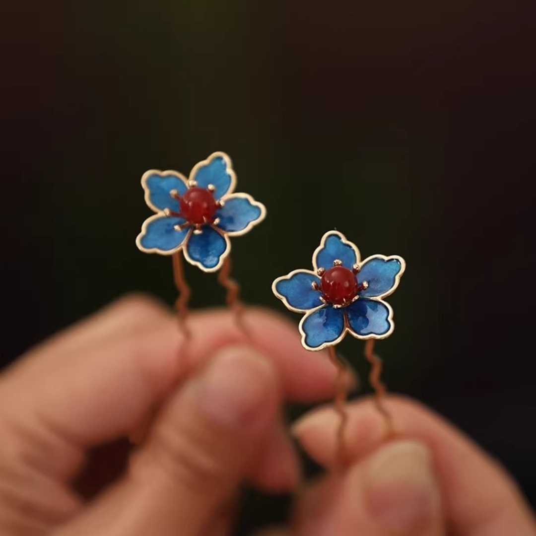 Blue Flower Ancient-Style Hanf - đánh giá và giá Travel Accessories Store