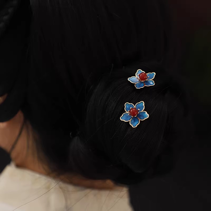 Blue Flower Ancient-Style Hanf - đánh giá và giá Travel Accessories Store