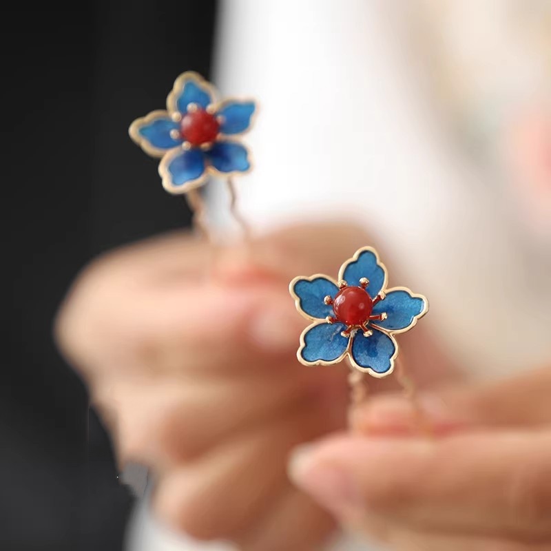 Blue Flower Ancient-Style Hanf - đánh giá và giá Travel Accessories Store