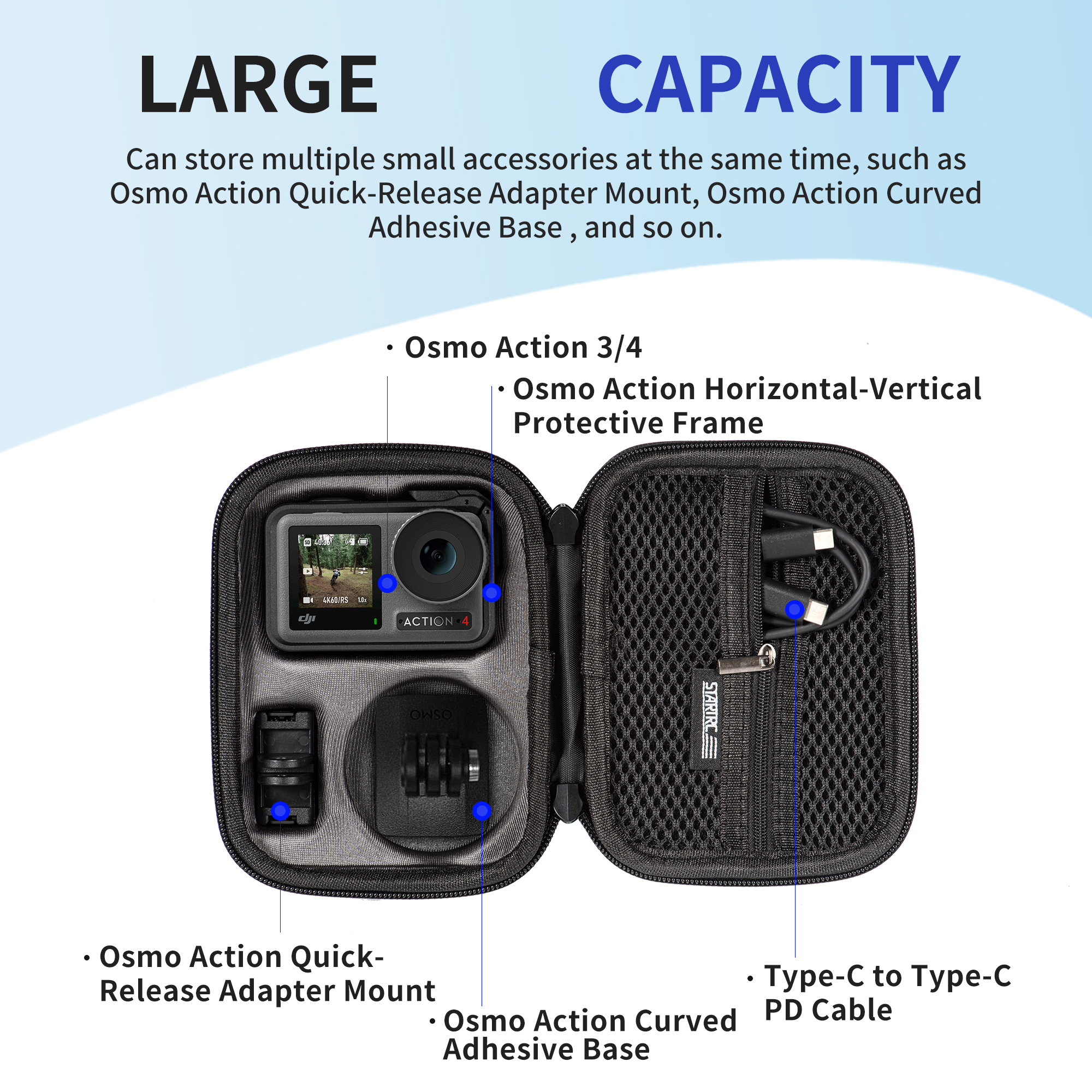 For DJI Osmo Action 5 Pro Acti - đánh giá và giá Travel Accessories Kit Bag