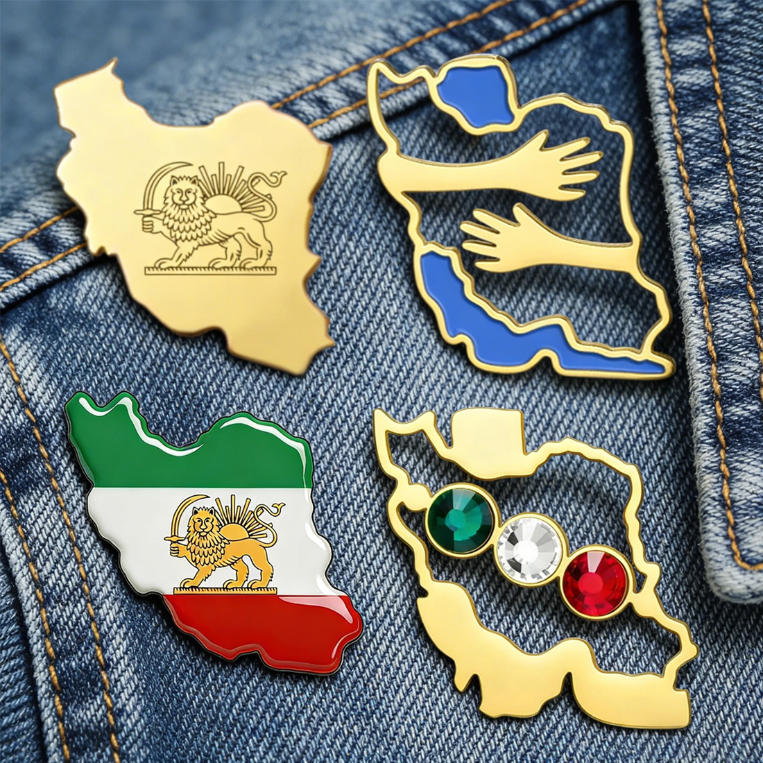 Dawapara Iran Map Shape Brooch - đánh giá và giá Travel Accessories Gift Set