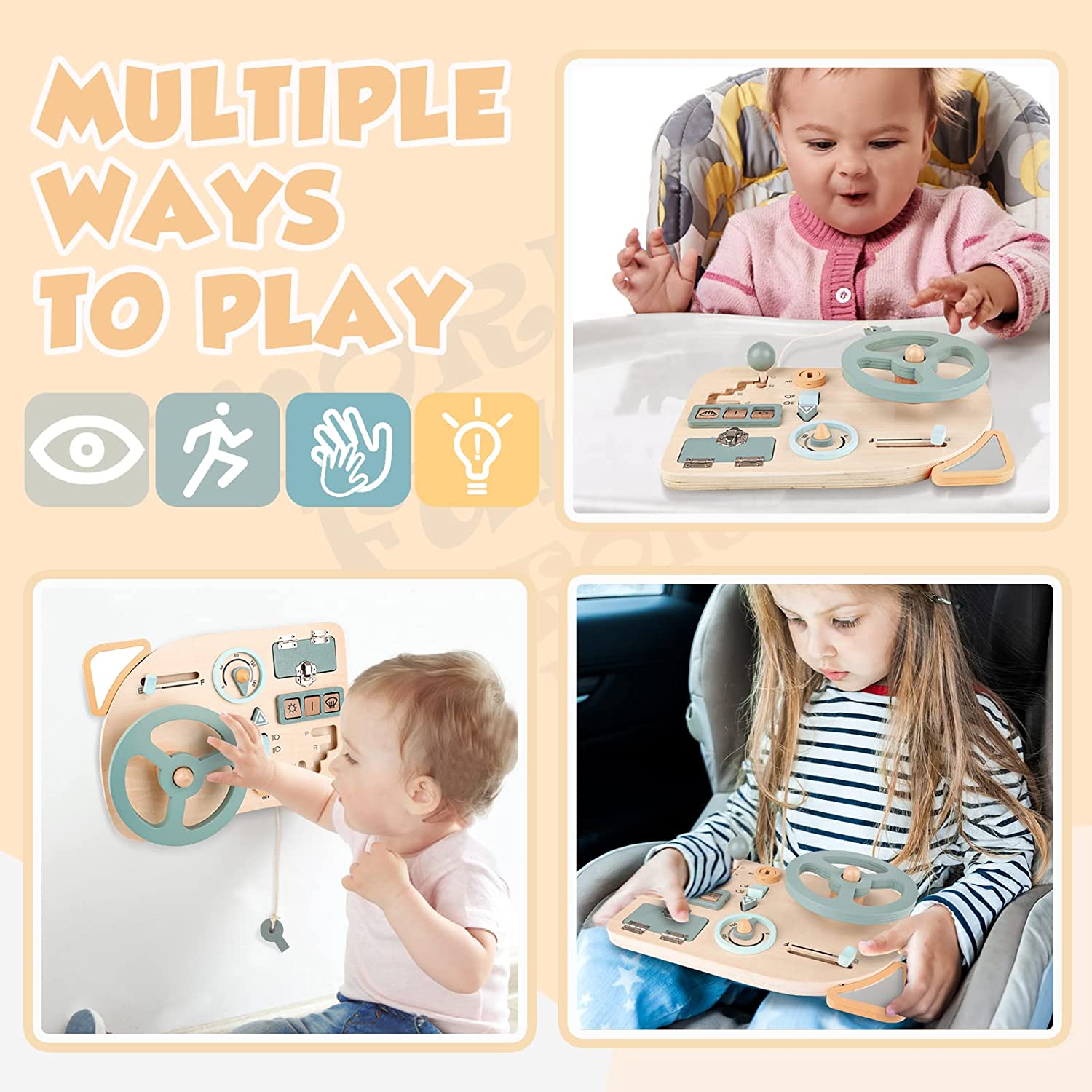 Montessori Toy Steering Wheel  - đánh giá và giá Travel Accessories Toddler